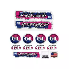 1987 GT BMX - PRO Performer - on Clear decal set