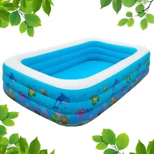 Vinyl Pool, Pool, Large, Home Use, 180*140*60cm, Swimming Pool, For 2-3 People,