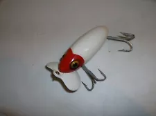 New ListingVINTAGE FRED ARBOGAST JITTERBUG FISHING LURE PLASTICK LIP REDHEAD GREAT COND