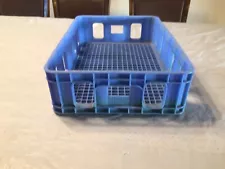 Blue Plastic Soda Crate, O Hus, 18.5” X 12.5”