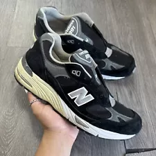 Men's New Balance M991BK Size 8.5 D Black Made in USA READ For Repair