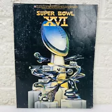 VTG‼ Super Bowl 16 XVI NFL Game Program 1982 San Francisco 49ers vs Bengals • G‼