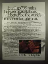 1984 Volvo 760 GLE Ad - 799 Miles Between Gas Stations