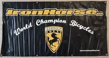 Iron Horse Mountain Bike Banner Shop Sign Vintage