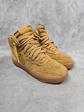 Nike Air Force 1 High LV8 3 Youth 7y Wheat Suede Shoes CK0262-700