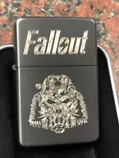 FALLOUT lighter with Gift Box FREE ENGRAVING gunmetal grey / gray lighter new