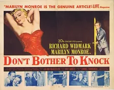 DON'T BOTHER TO KNOCK Original Title Lobby Card Marilyn Monroe Richard Widmark