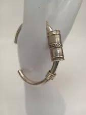 Vintage Sterling Silver Bracelet Unique Ethnic Asian Style Charity Sale 34.90g