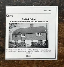 Period Farmhouse - Smarden - Kent For Sale - 1968 Press Cutting r399