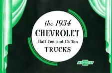 1934 CHEVROLET TRUCK SALES BROCHURE-1/2 & 1 1/2 TON