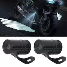 Pair Motorcycle LED Welcome Light Angel Wings Style Projection Lights Decorative