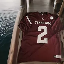 Johnny Manziel Texas A & M Aggies Adidas Jersey Men's Sz L MINT CONDITION