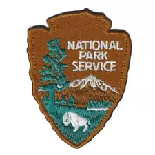 NATIONAL PARK SERVICE IRON ON PATCH 3" Travel Camping Arrowhead Embroidered NEW