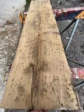 Reclaimed Wood From 1860 Barn, Wormy Chestnut Slab For Bar Or Coffee Table