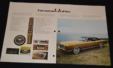 ★★1972 CHEVY MONTE CARLO ORIGINAL DEALER SALES BINDER INSERT PRINT AD-72 GOLD (For: 2000 Monte Carlo SS)