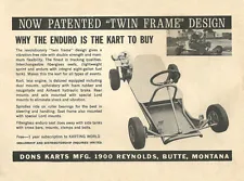 Vintage 1964 Don's Karts & Mfg. "Twin Frame" Enduro Go-Kart Ad