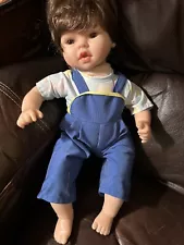 Reborn Baby Boy Doll CHAREX 18inch Real Life Silicone And Cloth