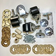 1200lb Poly Wheel Caster Kit For Upright Piano, 4 Casters/Hardware/Instructions