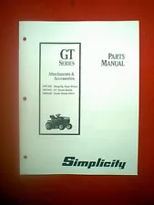 SIMPLICITY GT TRACTOR 42" DOZER BLADE PLOW ATTACHMENT MODEL 1691520 PARTS MANUAL