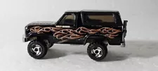 Preowned 1980's Hot Wheels Ford Bronco Harley-Davidson 4x4 Black Flame HD HW