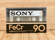 Sony FeCr 90 Type III Audio Cassette, SP Mechanism, New & Sealed, Made in Japan