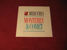 1962 Mercury Monterey Comet Sales Brochure Booklet Catalog Old Original