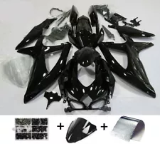 Fairing Injection Plastic Kit Glossy Black Fit For Suzuki GSXR600/750 2008-10 T8 (For: 2008 GSXR750)