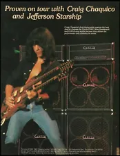 Craig Chaquico Carvin DN612 KOA Double Neck guitar & X100-B amp 1982 ad print