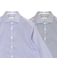 2 for 1 Charles Tyrwhitt Blue Houndstooth Non Iron Slim Fit Shirts Size 39 15.5