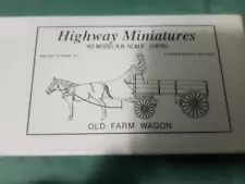 Jordan products Ho scale Highway miniature vehicles. Old farm wagon N.O.S