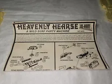 Vintage JO-HAN 1/25 HEAVENLY HEARSE Model Kit Instructions GC-600