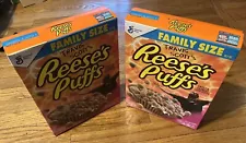 * TRAVIS SCOTT’S Reese’s Puffs * Breakfast Cereal Family Size 2020 - 2 Boxes