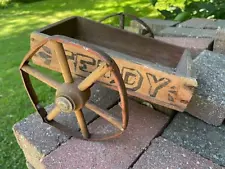 Antique Primitive Wood Handmade Toy Wagon for TEDDY c1890's - 1900.