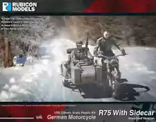 Rubicon German German Motorcycle R75 with Sidecar (ETO) Bolt Action WW2 Model