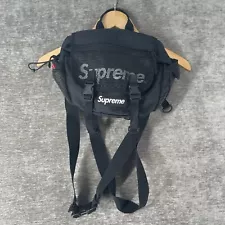 Supreme SS20 Waist Bag Black Sling Adjustable Mesh Pockets Logo Authentic