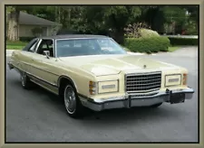 1977 Ford LTD Landau coupe, Toolbox/Man Cave/Refrigerator Magnet, 42 MIL Thick