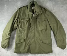 Vintage US Military Field Jacket Cold Weather Mens Medium Hood M-65 Ownbey Co