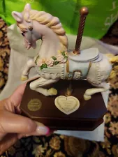 carousel collection 1. Unicorn Porcelain music box