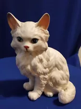 SALE! WAS 18. VTG MCM JAPAN LEFTON PORCELAIN WHITE LONG HAIR PERSIAN CAT