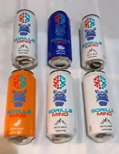 Gorilla Mind 6 Pack Flavor Sampler 0 Sugar Nootropic Energy Drinks DENTED CANS