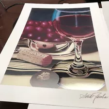 SCOTT JACOBS "GRAPE PERFECTION" SERIOLITHOGRAPH IN COLOR ON PAPER W/COA