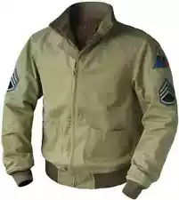 Brad Pitt US Army Fury Military Tanker WW2 Casual Bomber Cotton Jacket For Men