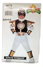 VTG Butterick 3678 White Power Ranger Costume - Copyright 1994 Sizes 4-16 Uncut