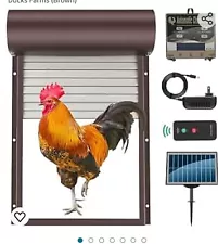 Automatic Chicken Coop Door Solar Powered w/ Light Sensor/ Remote Control/ Timer