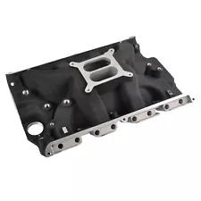 Black Satin Aluminum Dual Plane Intake Manifold For Ford FE 390 406 410 427 428 (For: More than one vehicle)