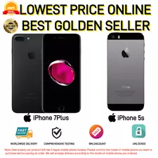 【Big Sale】Apple iPhone 7Plus|iPhone 5s-16GB|32GB-Unlocked smartphone-Very Good