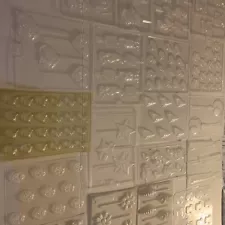 Collection of plastic candy molds