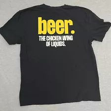 Buffalo Wild Wings Employee Beer Black T-Shirt Uniform Trainer Size X-Large XL