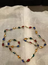 VTG PHOENIX Necklace Jewelry/ by Owner 23" craigslist teardrop red,yellow, blue