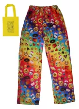 Emojicon Big Girls Lounge Pants & Reuseable Tote - LG (14/16) - NWT